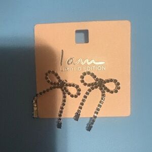 Black Bow Earrings